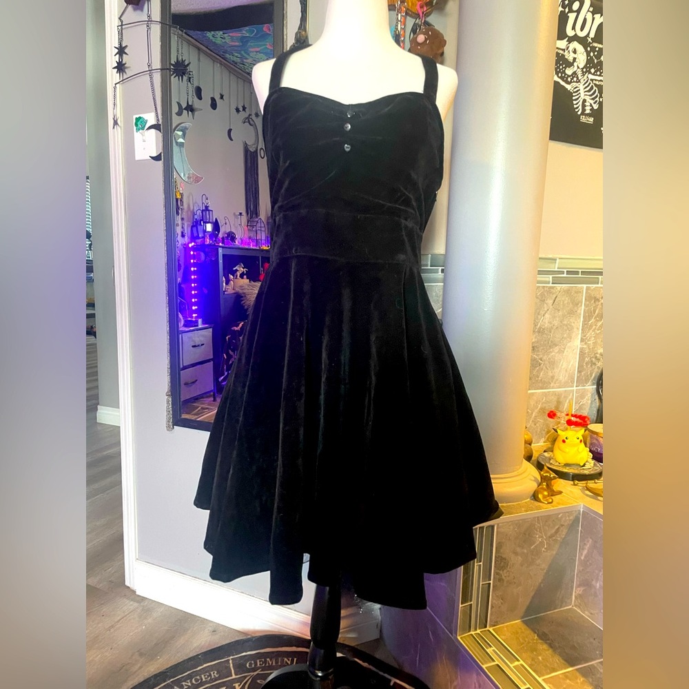Killstar black velvet dress